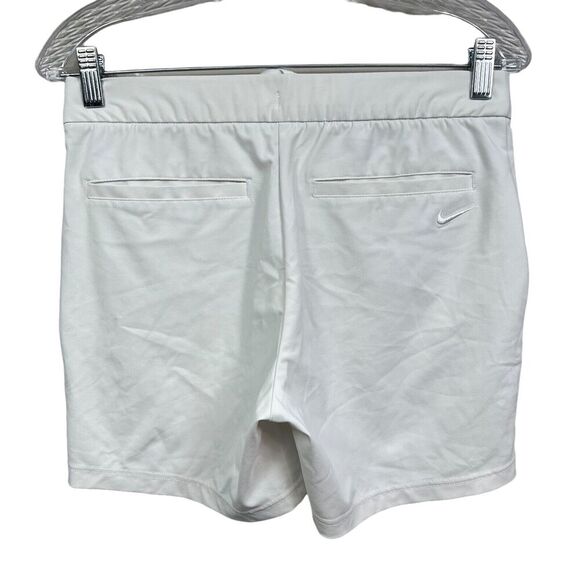 Nike Womens Dri Fit Shorts Standard Fit Stretch Drawstring Mesh Pockets White S - Picture 3 of 5